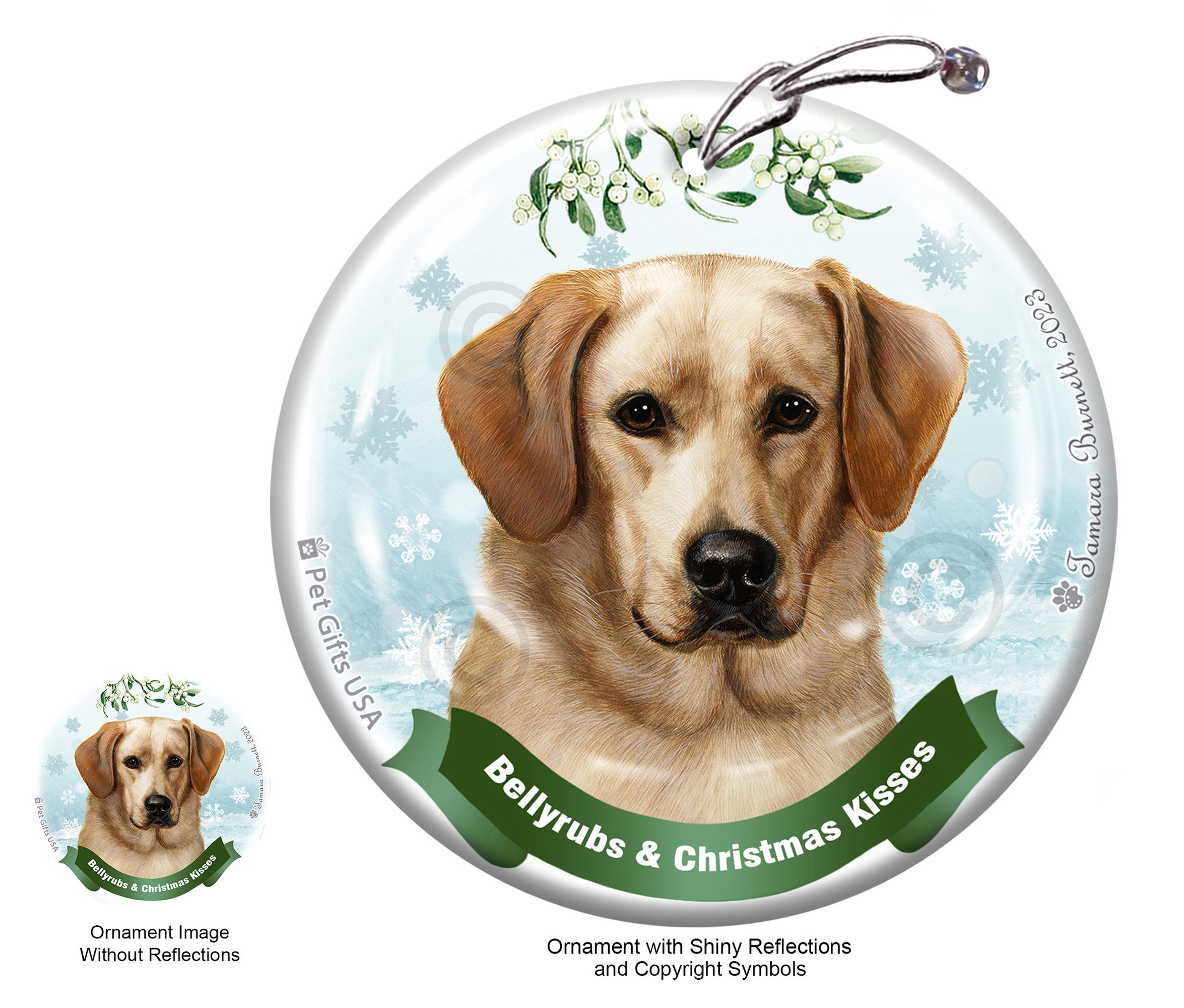 Bellyrubs and Christmas Kisses Ornaments sample image