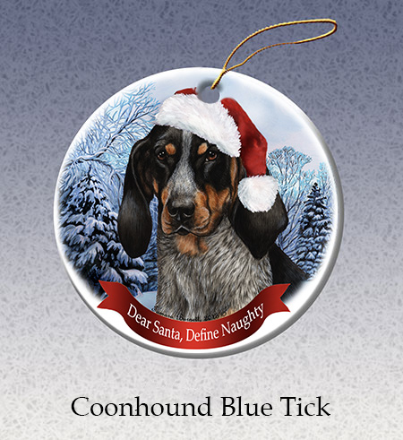 Coonhound Blue Tick - Howliday Ornament Image