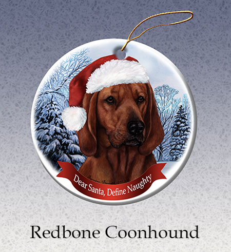 Coonhound (Redbone) - Howliday Ornament Image