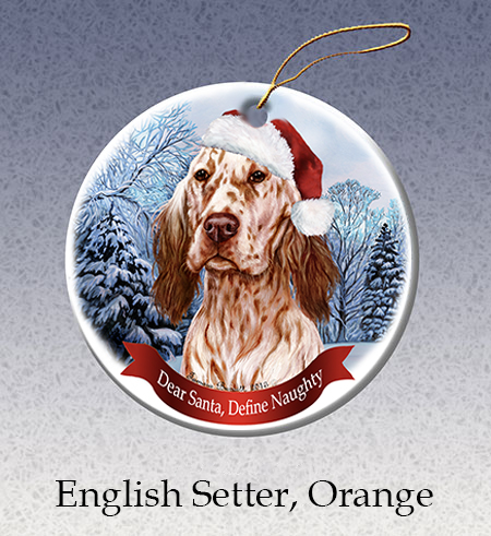 English Setter (Orange) - Howliday Ornament Image