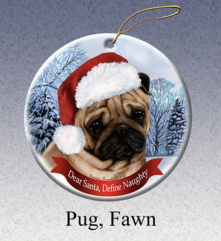 Pug (Fawn) - Howliday Ornament Image