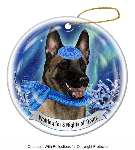 Belgian Malinois Fawn Series 5 Hanukkah Ornament image