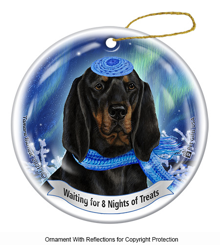 Coonhound Black/Tan Series 5 Hanukkah Ornament image