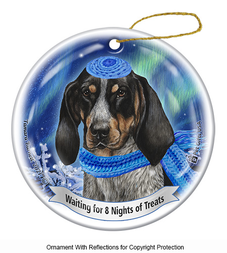 Coonhound  Blue Tick Series 5 Hanukkah Ornament image