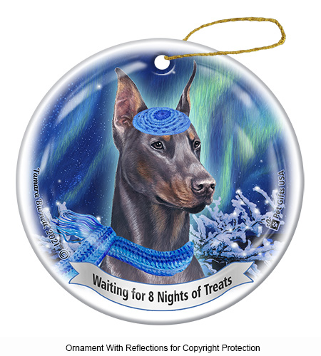 Eight Nights Of Treats Dog Hanukkah Ornaments sample image