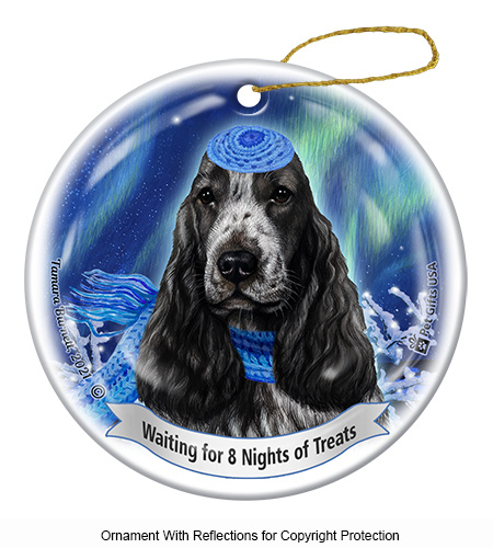 Eng Cocker Spaniel Blue Roan Series 5 Hanukkah Ornament image