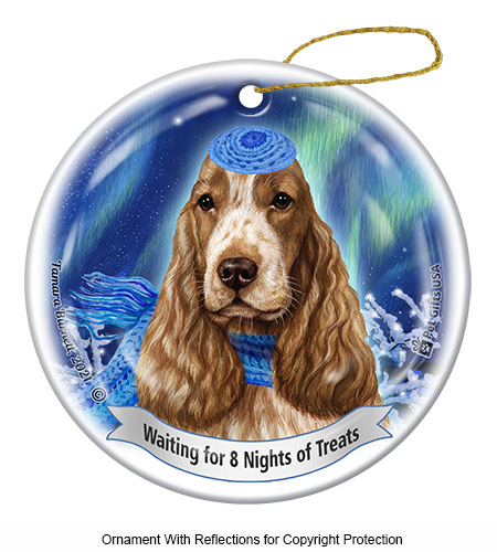 Eng Cocker Spaniel Orange Roan Series 5 Hanukkah Ornament Image