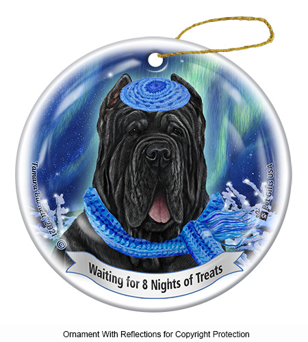 Neopolitan Mastiff Cropped Black Series 5 Hanukkah Ornament Image