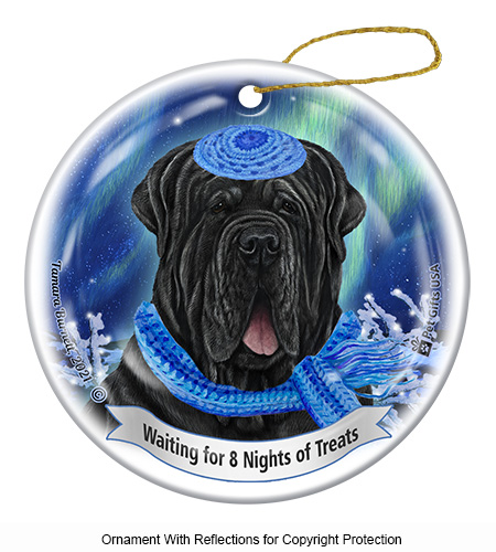 Neopolitan Mastiff Uncropped Black Series 5 Hanukkah Ornament image