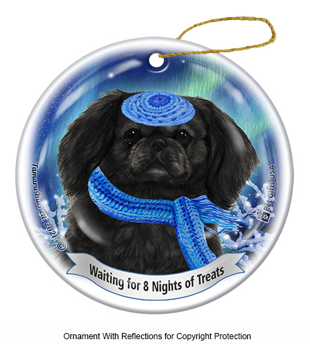 Pekingese Black Series 5 Hanukkah Ornament image