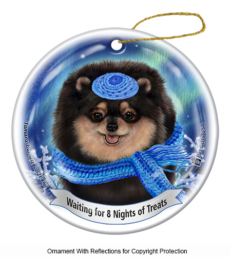 Pomeranian Black/Tan Series 5 Hanukkah Ornament image