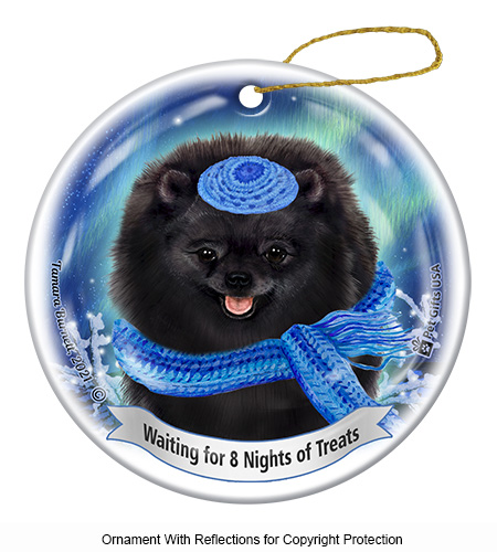 Pomeranian Black Series 5 Hanukkah Ornament Image