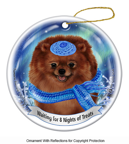 Pomeranian Red Series 5 Hanukkah Ornament image