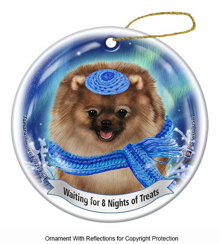 Pomeranian Fawn Series 5 Hanukkah Ornament Image