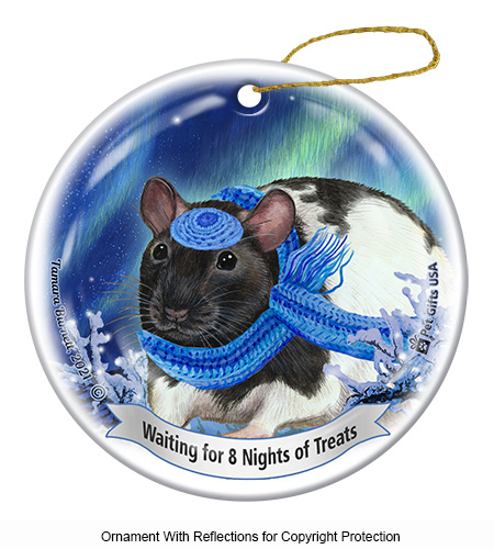 Rat Black Hooded Series 5 Hanukkah Ornament image