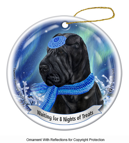 Shar Pei Black Series 5 Hanukkah Ornament image
