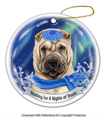 Eight Nights Of Treats Dog Hanukkah Ornaments sample image
