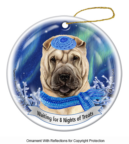 Shar Pei Cream Series 5 Hanukkah Ornament image