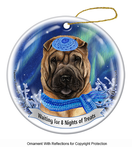 Shar Pei Fawn Series 5 Hanukkah Ornament image