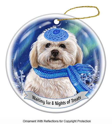 Eight Nights Of Treats Dog Hanukkah Ornaments sample image