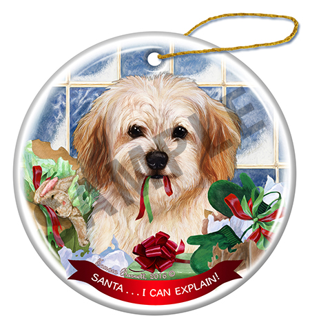 Cavachon - Santa I Can Explain Ornament Image