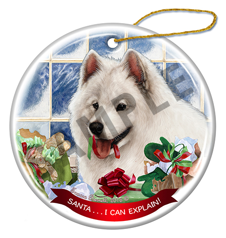 Santa I Can Explain Dog Ornaments sample image