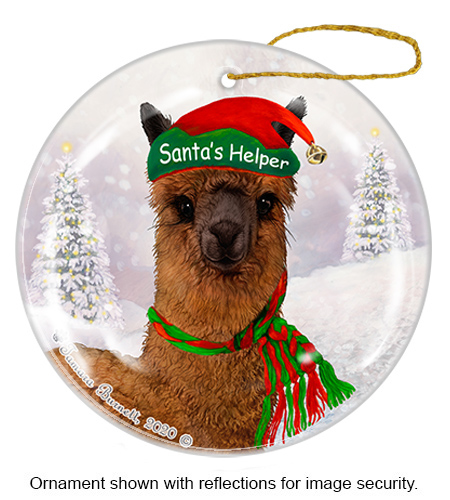 Santa's Helper Alpaca Ornaments sample image