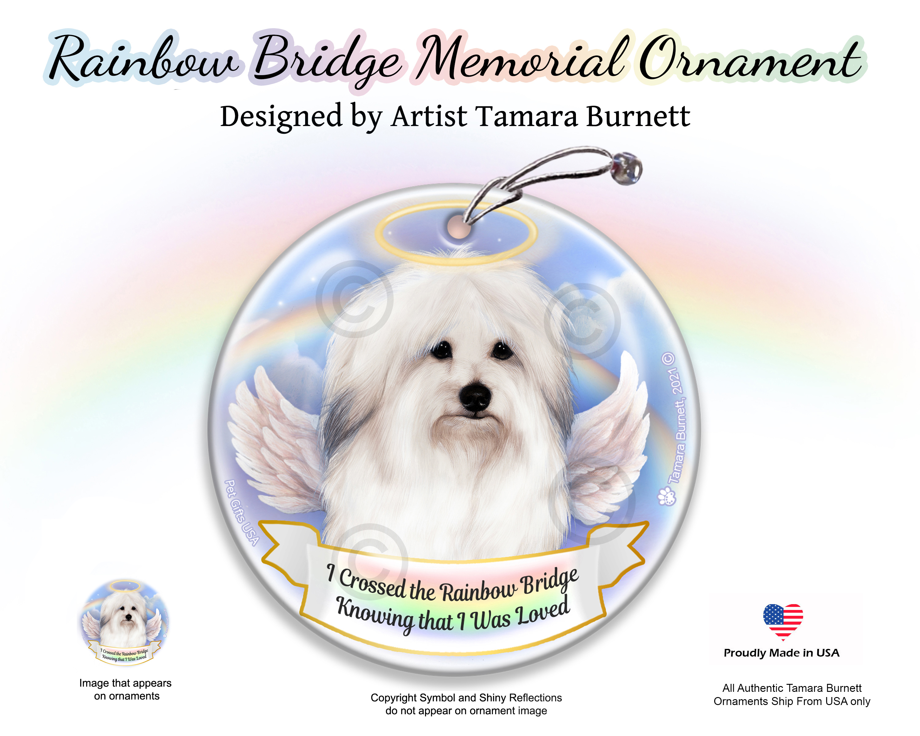 Coton De Tulear Rainbow Bridge Memorial Ornament image
