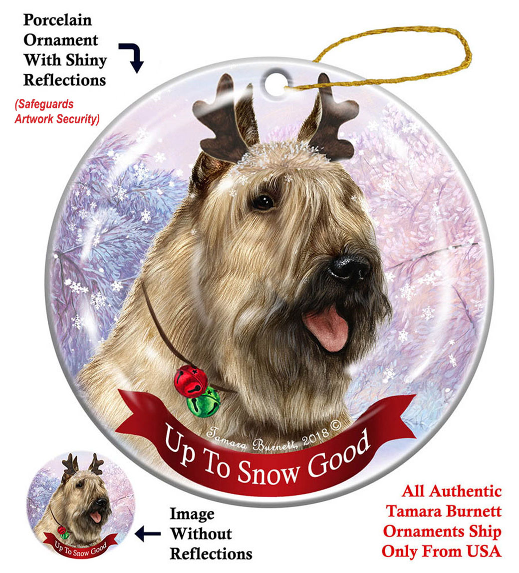 Bouvier Fawn - Up To Snow Good Ornament Image