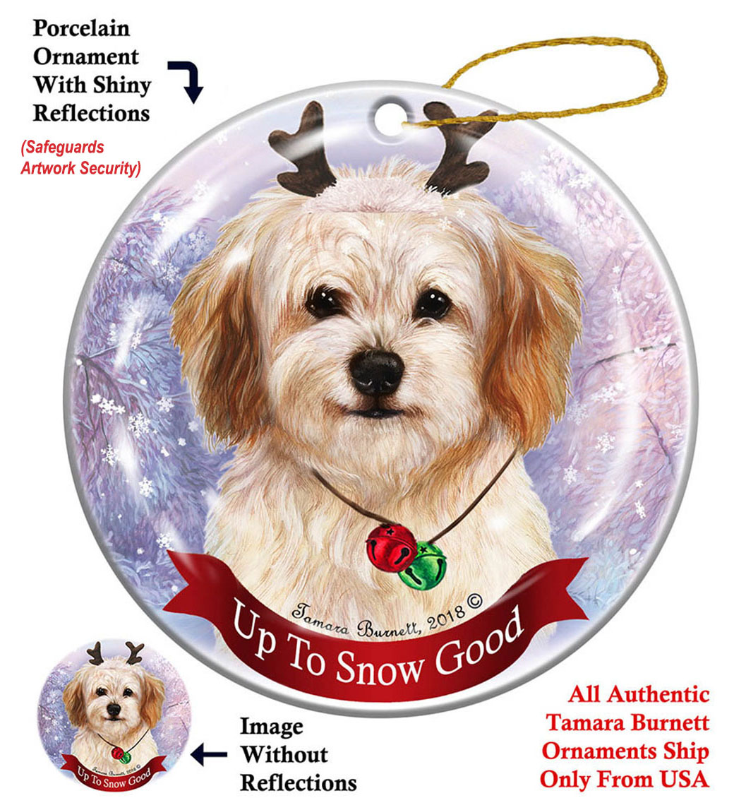 Cavachon - Up To Snow Good Ornament Image