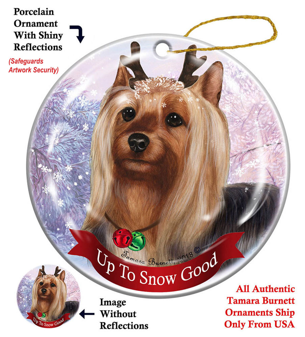 Silky Terrier - Up To Snow Good Ornament Image