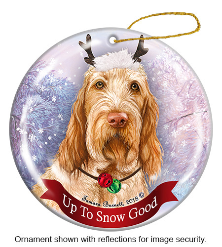 Spinone Italiano Orange Roan - Up To Snow Good Ornament Image