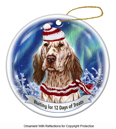 English Setter, Orange Series 5 Christmas Ornament image