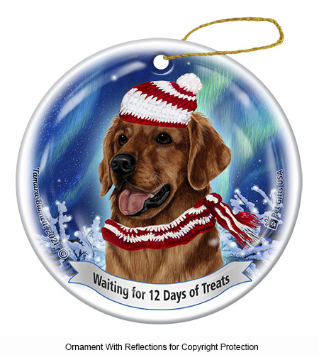 Golden Retriever Red Series 5 Christmas Ornament image