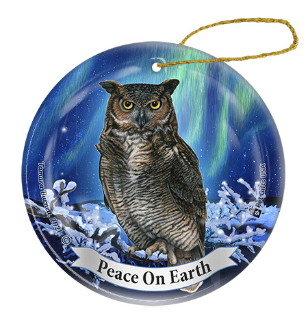Great Horned Owl Series 5 Christmas Ornament image Great Horned Owl Series 5 Christmas Ornament image