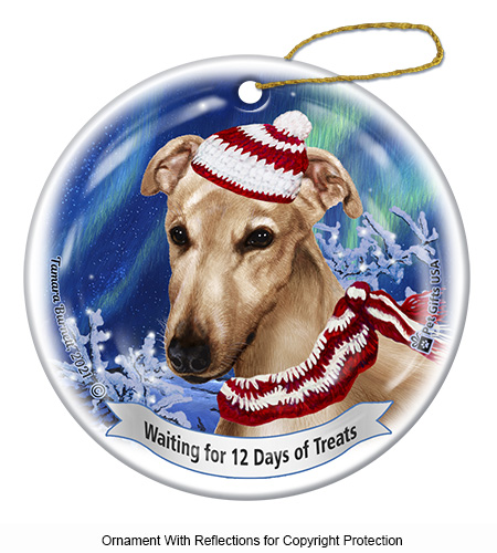 Greyhound Cream Series 5 Christmas Ornament image