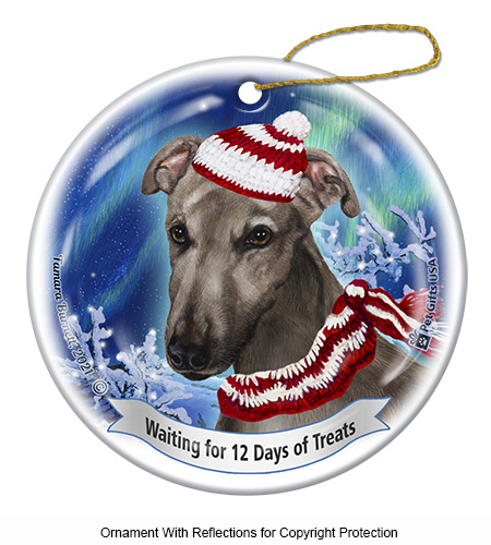 Greyhound Grey Series 5 Christmas Ornament image