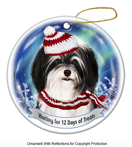 Havanese Black/White Series 5 Christmas Ornament image