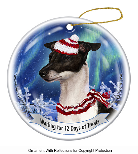 Italian Greyhound Black/White Series 5 Christmas Ornament image