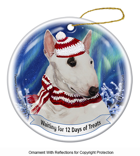 Bull Terrier Mini White Series 5 Christmas Ornament Image