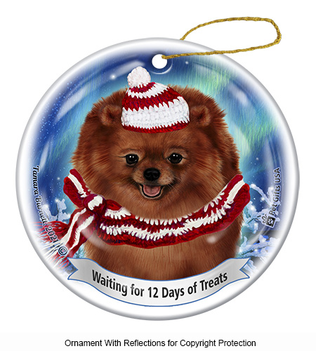 Pomeranian Red Series 5 Christmas Ornament image