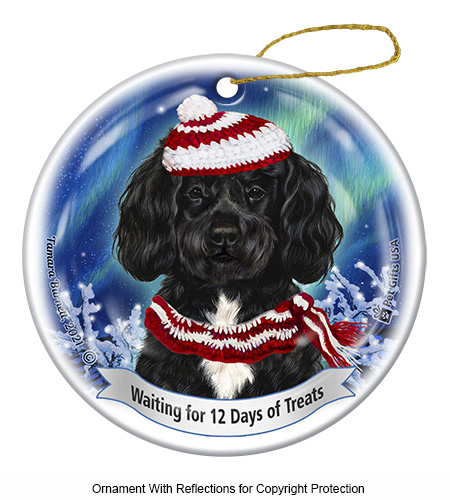 Portuguese Water Dog Black Series 5 Christmas Ornament image