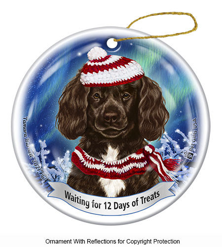 Portuguese Water Dog Brown Series 5 Christmas Ornament Image