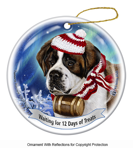 Saint Bernard Series 5 Christmas Ornament image