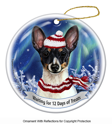 Toy Fox Terrier Blk Tri Series 5 Christmas Ornament image