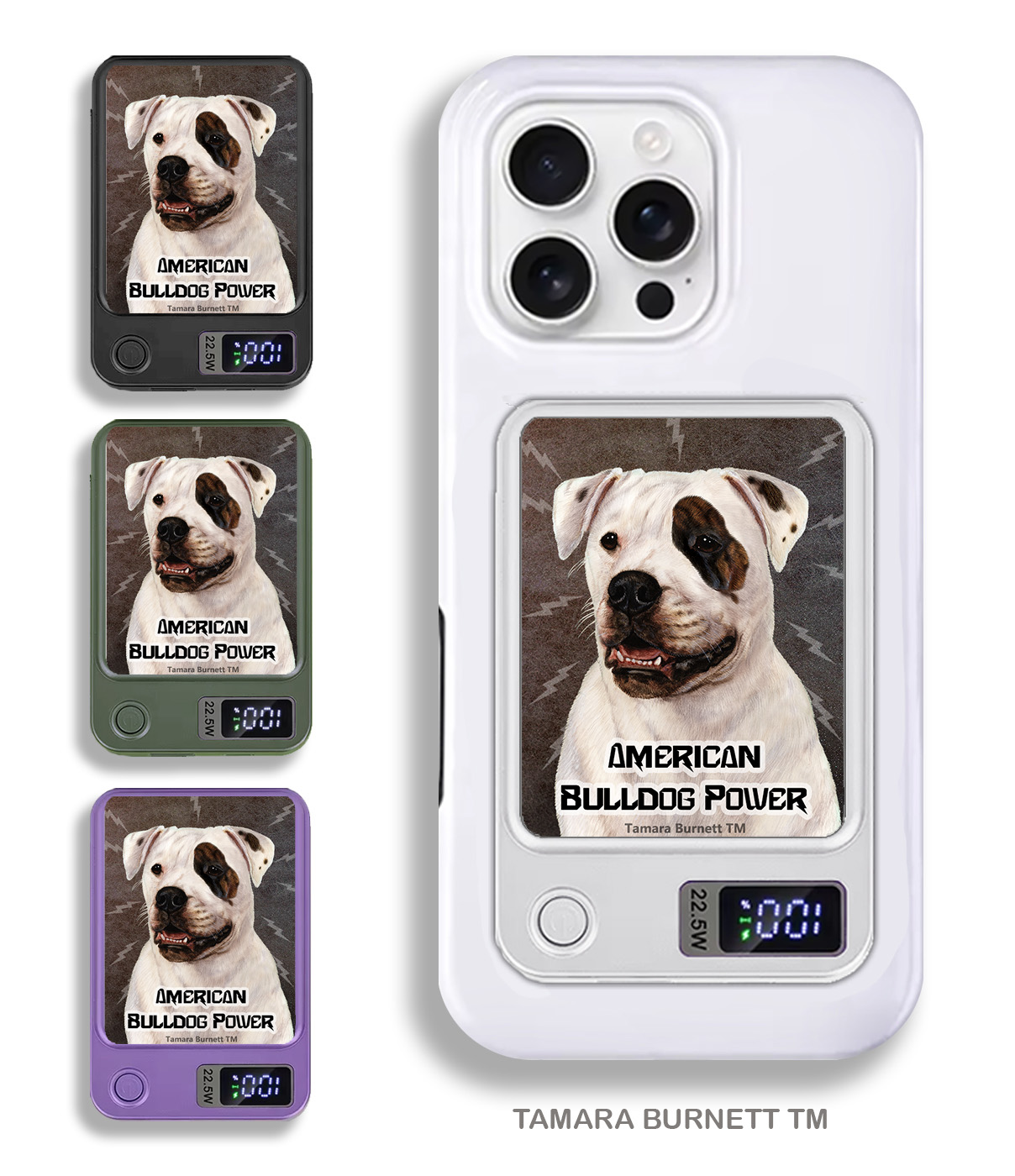 An image of product 33609 - American Bulldog Brindle Eye - Phone Bank