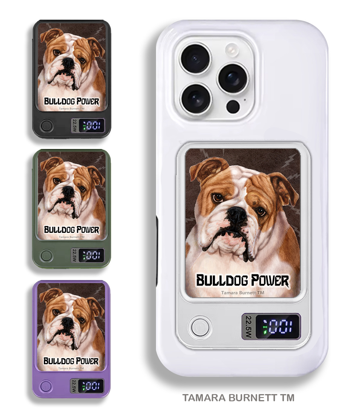 An image of product 33700 - Bulldog English Tan and White - Phone Bank