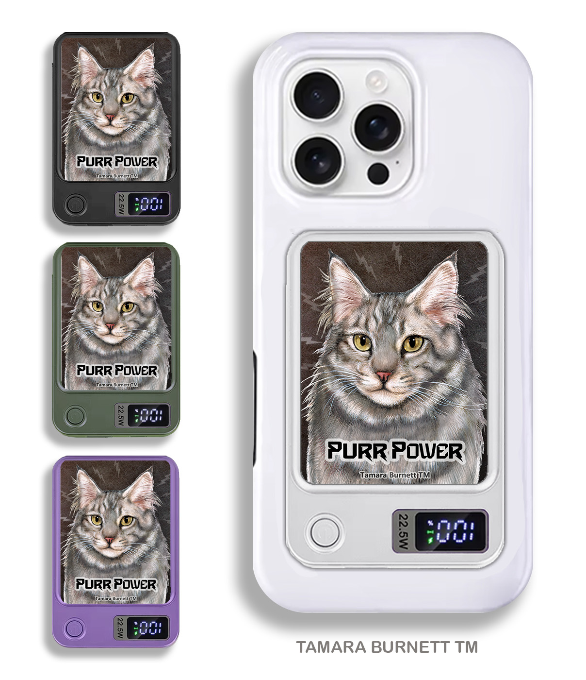 An image of product 33434 - Maine Coon Blue Tabby - Phone Bank