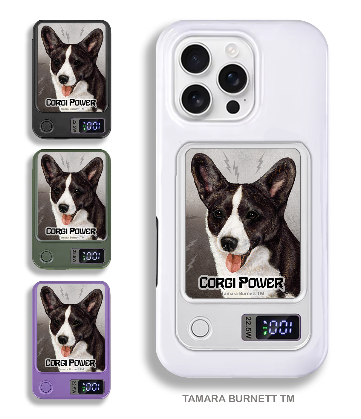 An image of product 33768 - Corgi Cardigan Black Brindle - Phone Bank