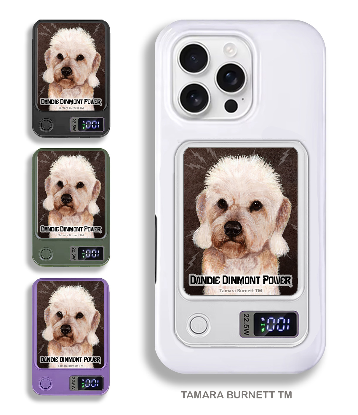 An image of product 33804 - Dandie Dinmont Terrier Mustard - Phone Bank